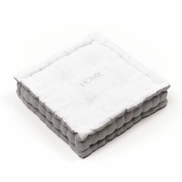 Today Cojín de suelo HOY Charme Slub Chambray Bordado Capucine 40x40x10 cm Today Cojín de suelo HOY Charme Slub Chambray Bordado Capucine 40x40x10 cm