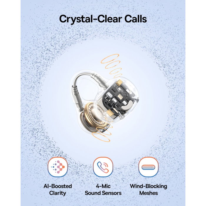 Baseus Bass BC1 Open-Ear TWS Clip-on Type Stellar Blanco