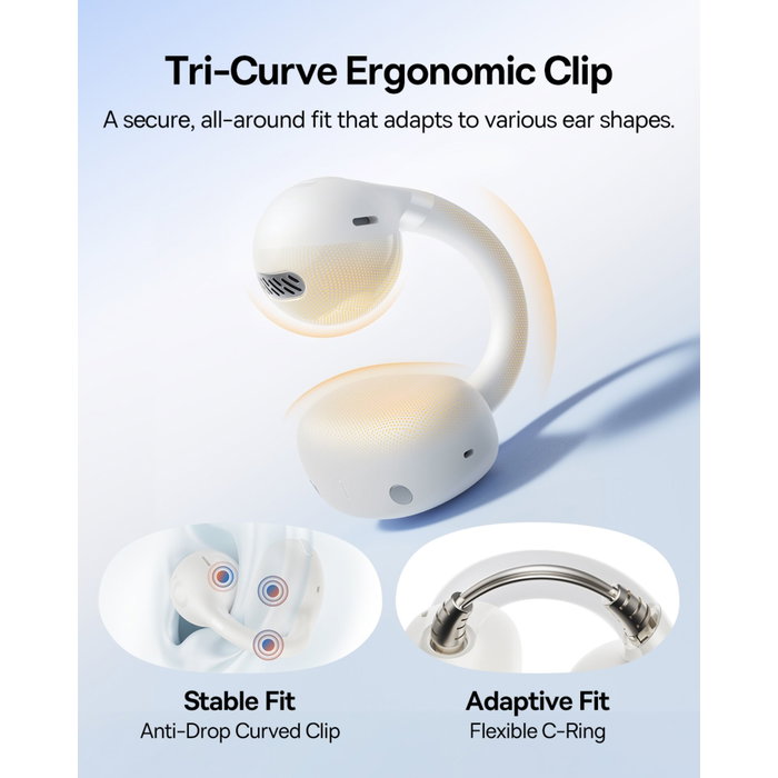 Baseus Bass BC1 Open-Ear TWS Clip-on Type Stellar Blanco
