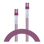LINDY 46340 Cable Fibra Óptica Duplex LC/LC OM4 Multimodo 50/125 µm, 1 m, Color Violeta