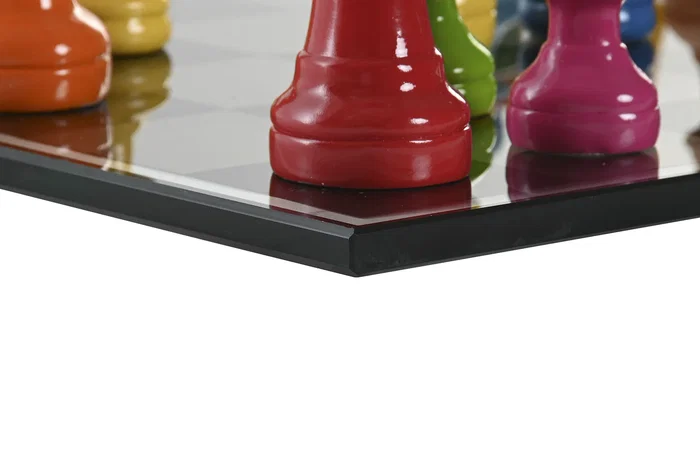 DKD Home Decor Juego de Mesa Ajedrez de Resina y Cristal 60x60 cm Multicolor DKD Home Decor Juego de Mesa Ajedrez de Resina y Cristal 60x60 cm Multicolor