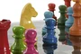 DKD Home Decor Juego de Mesa Ajedrez de Resina y Cristal 60x60 cm Multicolor