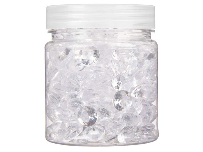 Giftdecor Bote 150Gr Diamante Med Transparente 6.5x8x6.5cm (Set de 32)