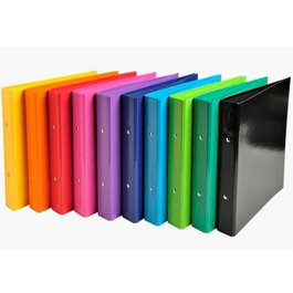Exacompta Carpeta 2 Anillas 25 mm Iderama A5 Cartón Forrado Papel - Surtido 10 Colores (Set de 10)