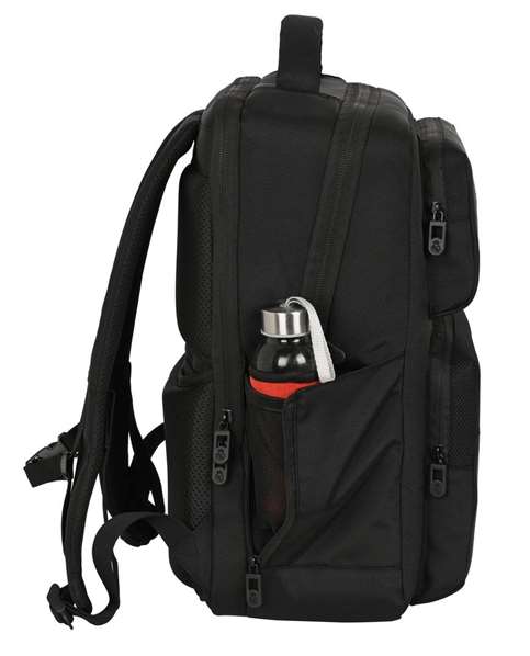 Safta Mochila Real Madrid Premium para portátil de 15,6'' con USB y 2 Bolsillos, Color Negro, 31x44x13cm