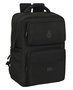 Safta Mochila Real Madrid Premium para portátil de 15,6'' con USB y 2 Bolsillos, Color Negro, 31x44x13cm