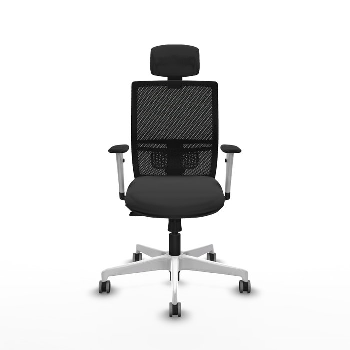 PIQUERAS Y CRESPO Silla de oficina Yunquera con mecanismo Sincro/Traslack Gris oscuro y Negro