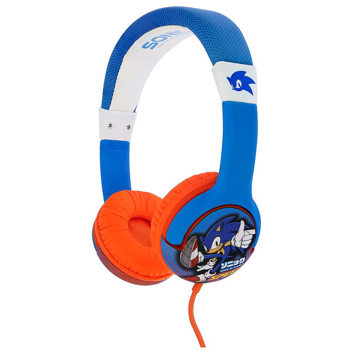 OTL TECHNOLOGIES Auriculares Infantiles Sonic the Hedgehog, Volumen Limitado 85dB, 3-7 Años, Conector Jack 3.5mm OTL TECHNOLOGIES Auriculares Infantiles Sonic the Hedgehog, Volumen Limitado 85dB, 3-7 Años, Conector Jack 3.5mm