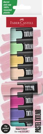 Marcador Fluor Faber-Castell Textliner 1542 Pastel Pack De 8 (Set de 5)
