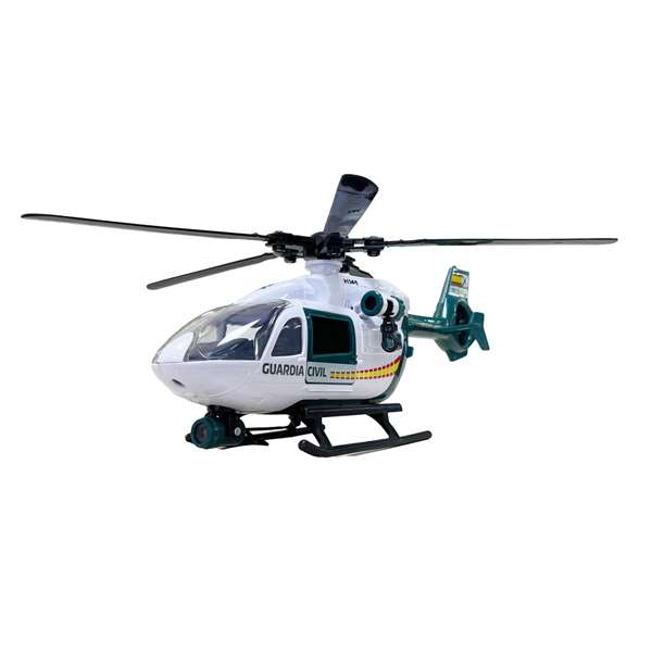 Smoby Guardia Civil Helicóptero de Juguete con Luz y Sonido, Figura de Acción 36 cm