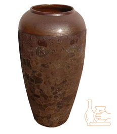 DKD Home Decor Ánfora de Cerámica Símil Óxido Marrón