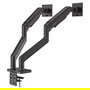 MANHATTAN Soporte de Mesa Doble Articulado con Muelle para 2 Monitores/TV 17"-45" (VESA 75/100), Negro, Capacidad Máx. 40 kg