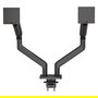 MANHATTAN Soporte de Mesa Doble Articulado con Muelle para 2 Monitores/TV 17"-45" (VESA 75/100), Negro, Capacidad Máx. 40 kg