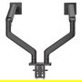 MANHATTAN Soporte de Mesa Doble Articulado con Muelle para 2 Monitores/TV 17"-45" (VESA 75/100), Negro, Capacidad Máx. 40 kg