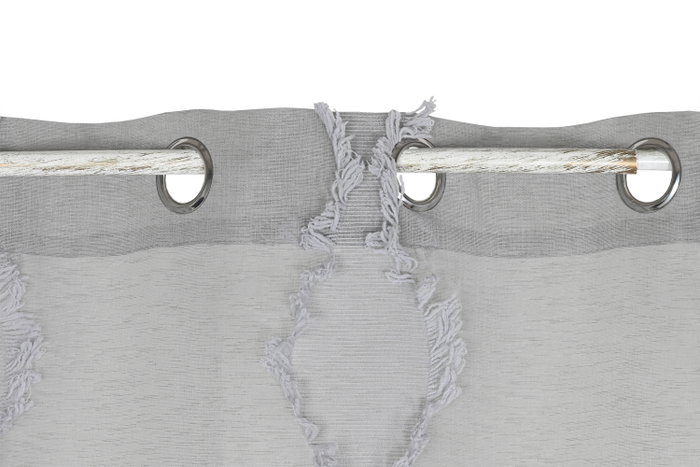 DKD Home Decor Cortina de Poliéster Gris Claro 140x260 cm