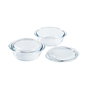 Pyrex Juego de 2 cazuelas redondas de vidrio de 1 L