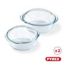 Pyrex Juego de 2 cazuelas redondas de vidrio de 1 L