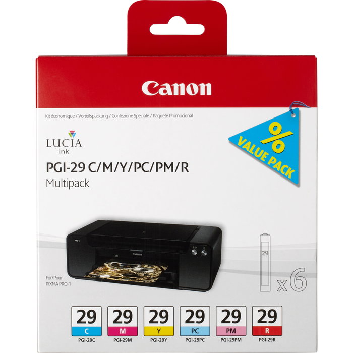 Canon PGI29 Multipack de 6 Cartuchos de Tinta Original