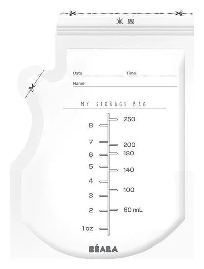 Beaba 50 bolsas para almacenar leche materna - 250 ml