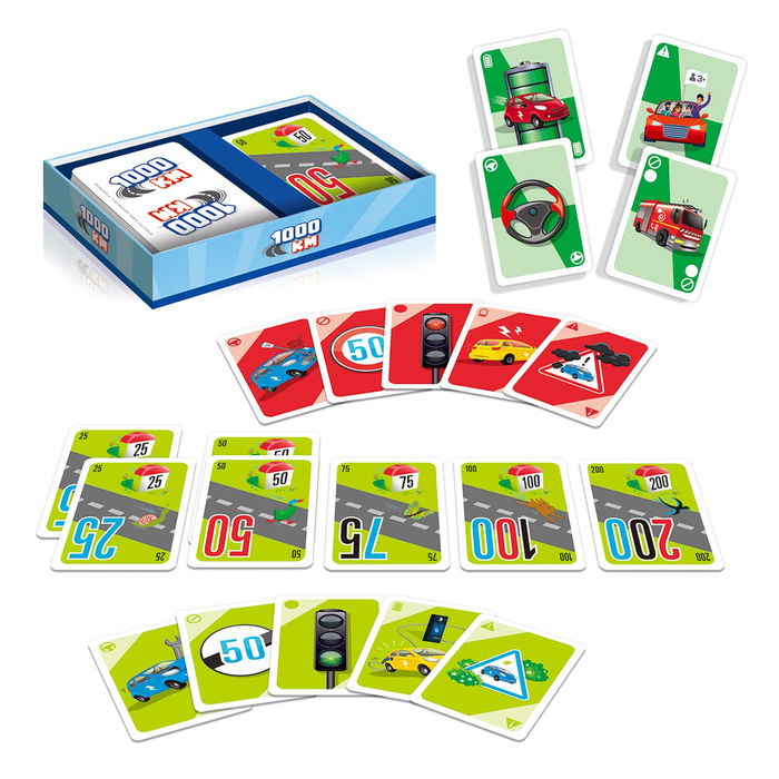 Diset Juego De Cartas 1000 Km. 19941 para Niños y Familia a partir de 5 años