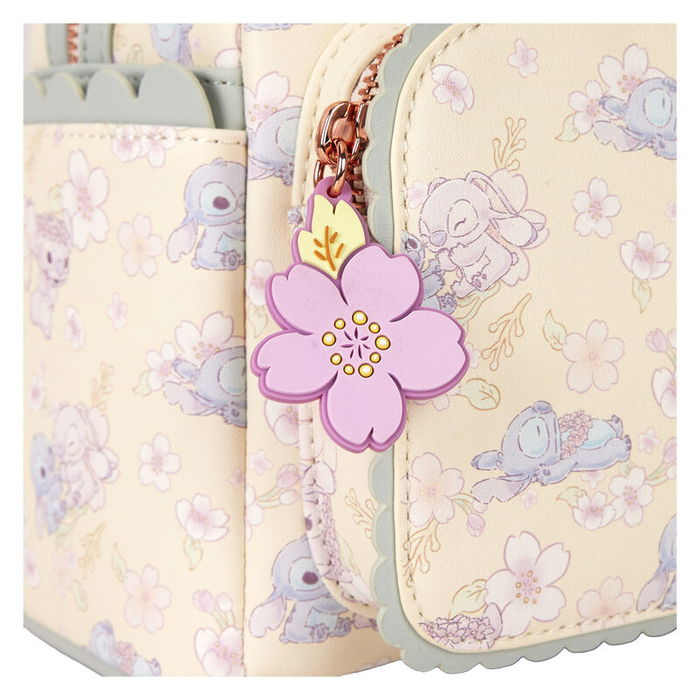 Loungefly Mochila Cherry Blossom Stitch Disney 26cm Piel Vegana
