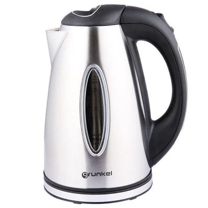 Grunkel HV-16GX Hervidor Eléctrico 1.7L 2200W Acero Inoxidable con Filtro Antical, Base 360°, Apagado Automático y Luz Indicadora
