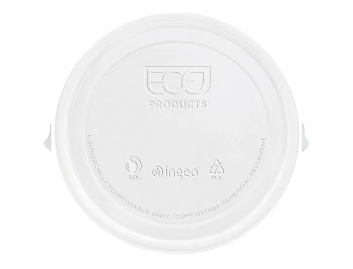 Blanca Tapa Plástico Biodegradable para Vaso 195/220 cc Paquete 100 Unidades