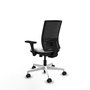 PIQUERAS Y CRESPO Silla de oficina Yunquera con mecanismo Sincro/Traslack, Blanco y Negro