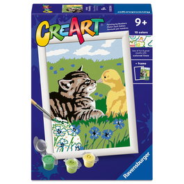 Ravensburger CreArt Serie E Amistad Tierna 12023256 - Kit para Pintar por Números, Arte Infantil +7 Años