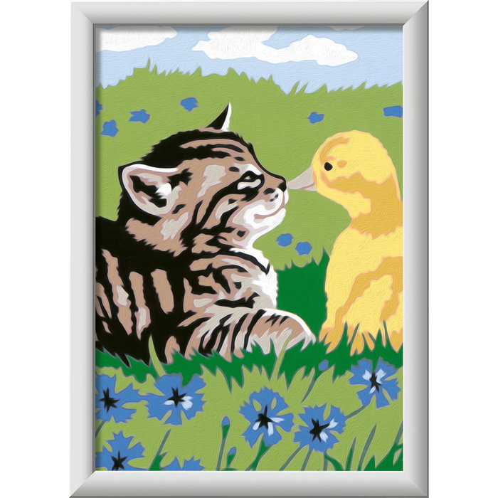 Ravensburger CreArt Serie E Amistad Tierna 12023256 - Kit para Pintar por Números, Arte Infantil +7 Años