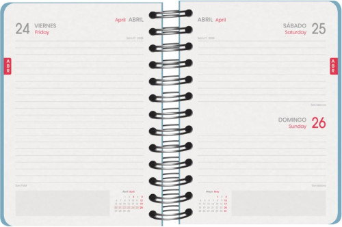 Dohe Agenda Escolar 2025-2026 Día Por Página Tamaño A6 Tapa Cartón Forrado Goma Elástica 52053