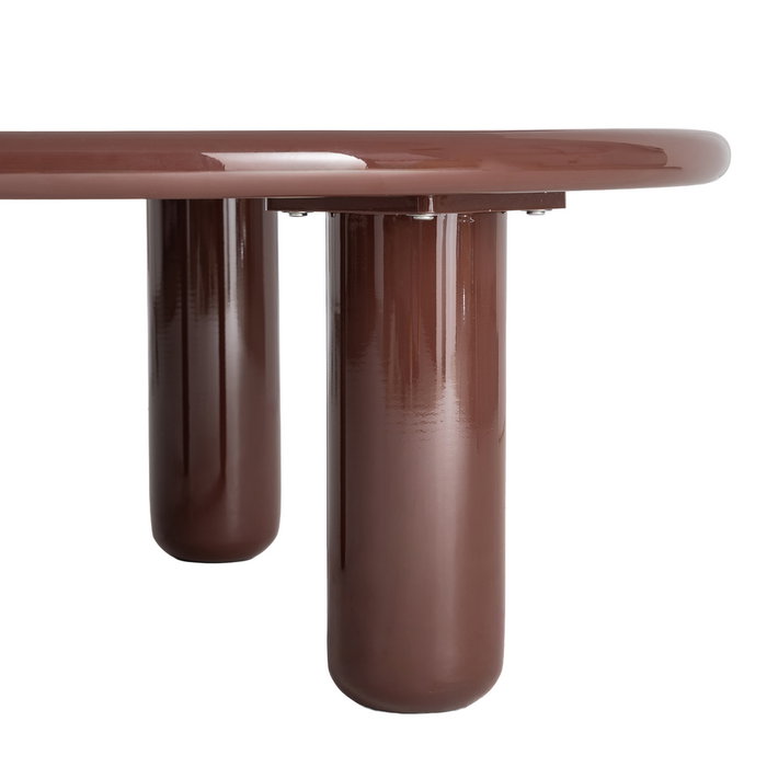 Mesa Centro Lacado Granate Dm Salón 90 X 90 X 36 cm