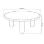 Mesa Centro Lacado Granate Dm Salón 90 X 90 X 36 cm