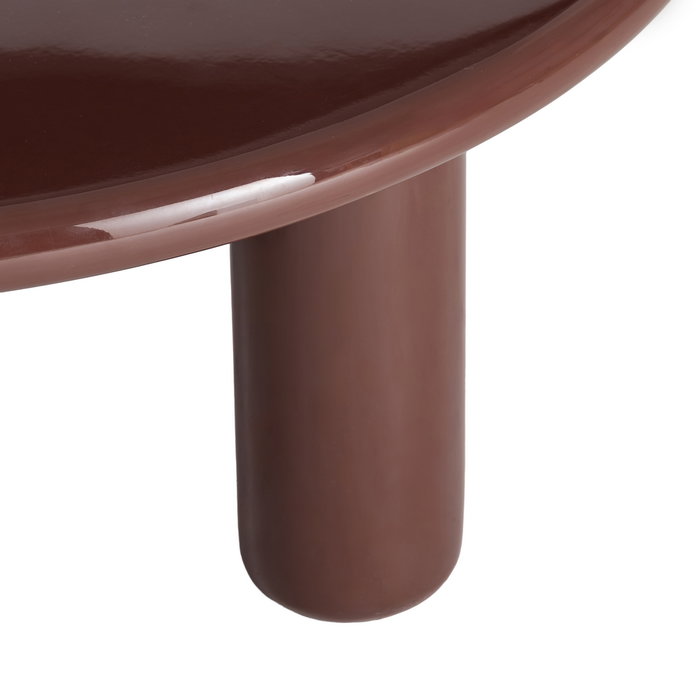 Mesa Centro Lacado Granate Dm Salón 90 X 90 X 36 cm