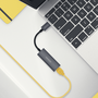 Aisens Conversor USB-C a Ethernet Gigabit 10/100/1000 Mbps Gris 15cm