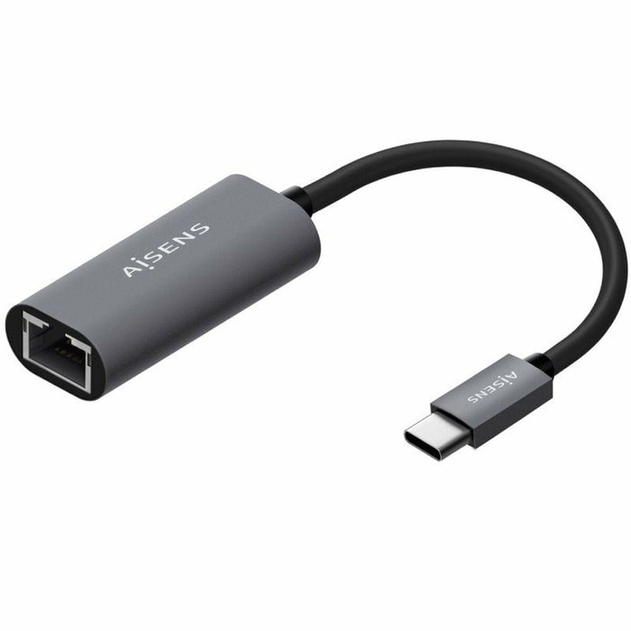 Aisens Conversor USB-C a Ethernet Gigabit 10/100/1000 Mbps Gris 15cm Aisens Conversor USB-C a Ethernet Gigabit 10/100/1000 Mbps Gris 15cm