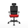 PIQUERAS Y CRESPO Silla de oficina Haches con mecanismo Sincro/Traslack Rojo y Negro