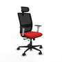 PIQUERAS Y CRESPO Silla de oficina Haches con mecanismo Sincro/Traslack Rojo y Negro