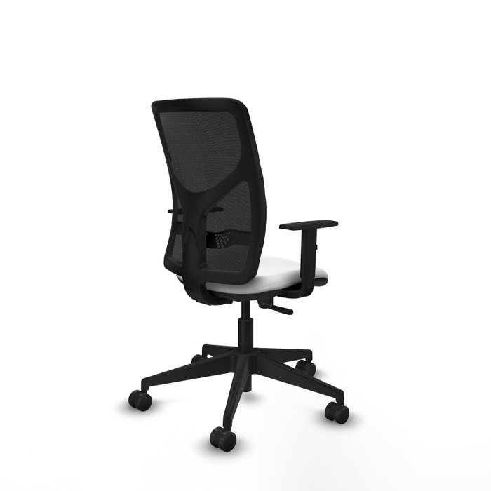 PIQUERAS Y CRESPO Silla de oficina Motilla con mecanismo Sincro, Tela Blanco y Malla Negro PIQUERAS Y CRESPO Silla de oficina Motilla con mecanismo Sincro, Tela Blanco y Malla Negro