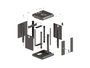 Lanberg Armario Rack de Pared 10 9U 300x300 Negro con Puerta de Cristal