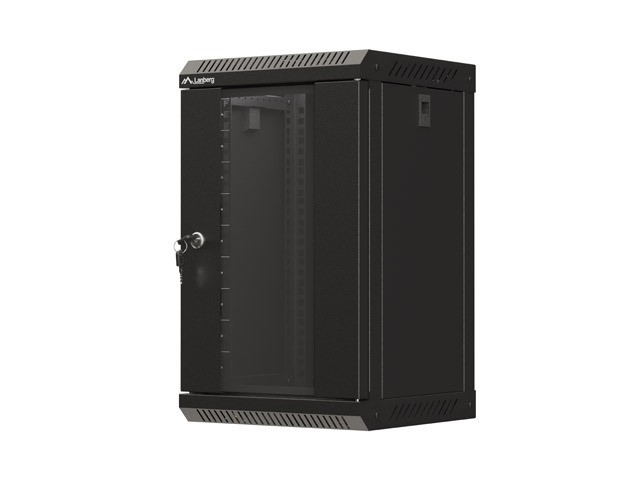 Lanberg Armario Rack de Pared 10 9U 300x300 Negro con Puerta de Cristal Lanberg Armario Rack de Pared 10 9U 300x300 Negro con Puerta de Cristal