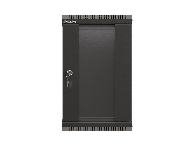Lanberg Armario Rack de Pared 10 9U 300x300 Negro con Puerta de Cristal Lanberg Armario Rack de Pared 10 9U 300x300 Negro con Puerta de Cristal