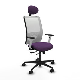 PIQUERAS Y CRESPO Silla de oficina Zulema Morada con Malla Blanca