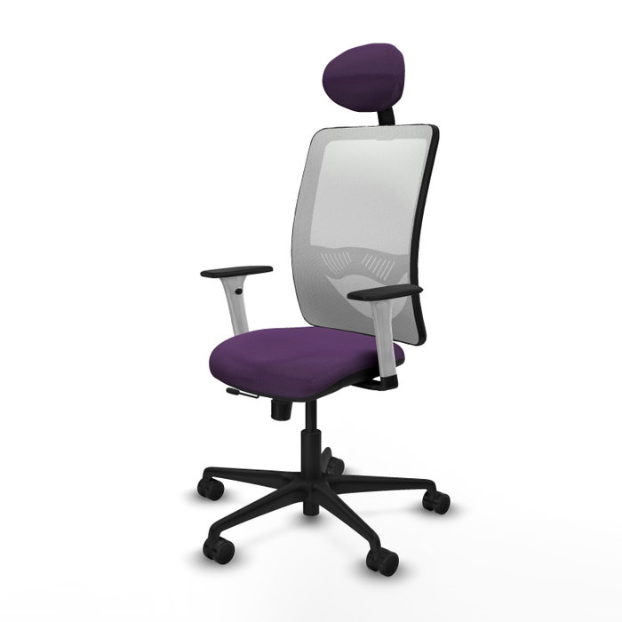 PIQUERAS Y CRESPO Silla de oficina Zulema Morada con Malla Blanca PIQUERAS Y CRESPO Silla de oficina Zulema Morada con Malla Blanca