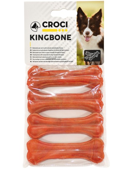 Croci Hueso King Bone para Perro con Aroma a Bacon - Hueso Prensado Natural que Limpia Dientes y Fortalece Encías Croci Hueso King Bone para Perro con Aroma a Bacon - Hueso Prensado Natural que Limpia Dientes y Fortalece Encías