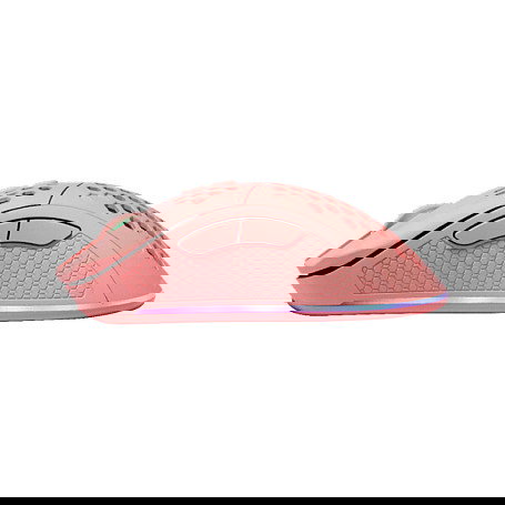 Deltaco Gaming GAM-120-P Ratón Gaming Inalámbrico RF/USB-C, 4800 DPI, 7 Botones, Retroiluminación RGB, Recargable, Rosa