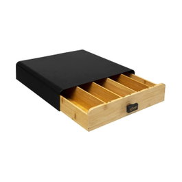 5Five Caja de almacenamiento de cápsulas Noir kitchen Negro / natural
