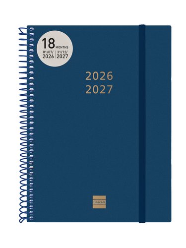 FINOCAM Agenda Anual 2026-27 18 Meses Internacional Espiral Azul FINOCAM Agenda Anual 2026-27 18 Meses Internacional Espiral Azul