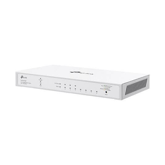 TP-Link Switch Gestionado 8 Puertos Gigabit PoE+ FS308GP, 4 Puertos PoE a 30W, Montaje Rack, 16 Gbit/s, Blanco
