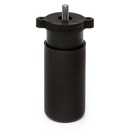 Q&Q Pata Plástico Regulable Storm 24mm Espárrago 95-145mm Negra Cilíndrica